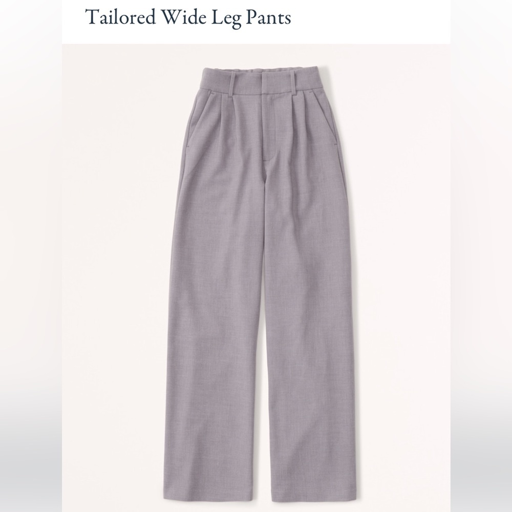 NWT❗️A&F Grey Tailored Wide Leg Trouser Pant